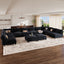 LLappuil Modular Sectional Sofa,  Modular Sectional Sofa with Storage, Oversized Deep Seat Chenille Sofa for Living Room