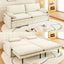 LLappuil 81" Cloud Couch, Loveseat Sofa with Storage, USB Port, Chenille Sofa with Pull Out Sofa Bed for Living Room Beige