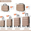 LLappuil 6 Piece Luggage Set, ABS Hardshell Suitcases with Dual Spinner Wheels for Travel & Business