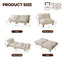 LLappuil 75" Futon Convertible Sofa Bed, Corduroy Loveseat Sleeper Sofa Couch for Living Room Beige