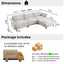 LLappuil Modular Sectional Sofa,  Modular Sectional Sofa with Storage, Oversized Deep Seat Chenille Sofa for Living Room