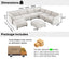 LLappuil Modular Sectional Sofa,  Modular Sectional Sofa with Storage, Oversized Deep Seat Chenille Sofa for Living Room
