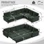 LLappuil Sectional Sofa with Pull Out Sofa Bed, Oversized Chenille Sofa Couch Convertible Sleeper Sofa Bed for Living Room Apartment