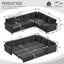 LLappuil Sectional Sofa with Pull Out Sofa Bed, Oversized Chenille Sofa Couch Convertible Sleeper Sofa Bed for Living Room Apartment