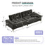 LLappuil 105" Oversized Cloud Sofa Couch, Chenille Chestfied Tufted Couch with Wide Removable Armrests for Living Room