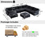 LLappuil Modular Sectional Sofa,  Modular Sectional Sofa with Storage, Oversized Deep Seat Chenille Sofa for Living Room