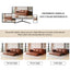 LLappuil King Size Pull Out Sofa Bed, Oversized Loveseat Sofa Convertible Sleeper Sofa Bed, Faux Leather Sofa Couch for Living Room Apartment Light Brown