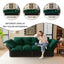 LLappuil Queen Size Pull Out Sofa Bed, 75" Oversized Loveseat Sofa Convertible Sleeper Sofa Bed, Velvet Sofa Couch for Living Room Apartment Green