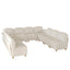 LLappuil Oversized Sectional Couch with Storage, Extra Large U Shaped Sofa Set with Reversible Chaise,113.5 Inch Width, 10 Seat Modular Sofa Sectional for Living Room, Beige, Teddy Velvet