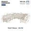 LLappuil Oversized Sectional Couch with Storage, Extra Large U Shaped Sofa Set with Reversible Chaise,113.5 Inch Width, 10 Seat Modular Sofa Sectional for Living Room, Beige, Teddy Velvet