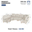 LLappuil Oversized Sectional Couch with Storage, Extra Large U Shaped Sofa Set with Reversible Chaise,113.5 Inch Width, 10 Seat Modular Sofa Sectional for Living Room, Beige, Teddy Velvet