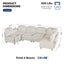 LLappuil Oversized Sectional Couch with Storage, Extra Large U Shaped Sofa Set with Reversible Chaise,113.5 Inch Width, 10 Seat Modular Sofa Sectional for Living Room, Beige, Teddy Velvet