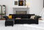 LLappuil Chenille L Shaped Modular Sectional Sofa 7 Seater Sectional Couch with Storage Ottoman, Deep Sectional Sofas for Living Room with Adjustable Armrest/Backrest