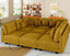 LLappuil Modular Sectional Sofa, 9 Seat Corduroy Sectional Sofa with Storage, 9 Back Cushion 9 Throw Pillow Yellow