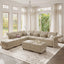 LLappuil Chenille L Shaped Modular Sectional Sofa 7 Seater Sectional Couch with Storage Ottoman, Deep Sectional Sofas for Living Room with Adjustable Armrest/Backrest