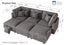 LLappuil Corduroy Modular Sectional Sofa with Storage Seats, Convertible Modular U Shaped Sectional Couch for Living Room, 8 Seat Oversized Sofa with 6 Back Cushion 6 Throw Pillow, Yellow