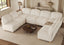 LLappuil Oversized Sectional Couch with Storage, Extra Large U Shaped Sofa Set with Reversible Chaise,113.5 Inch Width, 10 Seat Modular Sofa Sectional for Living Room, Beige, Teddy Velvet
