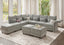 LLappuil Chenille L Shaped Modular Sectional Sofa 7 Seater Sectional Couch with Storage Ottoman, Deep Sectional Sofas for Living Room with Adjustable Armrest/Backrest