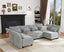 LLappuil Chenille L Shaped Modular Sectional Sofa 7 Seater Sectional Couch with Storage Ottoman, Deep Sectional Sofas for Living Room with Adjustable Armrest/Backrest