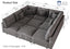 LLappuil Corduroy Modular Sectional Sofa with Storage Seats, Convertible Modular U Shaped Sectional Couch for Living Room, 8 Seat Oversized Sofa with 6 Back Cushion 6 Throw Pillow, Yellow