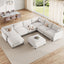 LLappuil Modular Sectional Sofa,  Modular Sectional Sofa with Storage, Oversized Deep Seat Chenille Sofa for Living Room