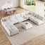 LLappuil Modular Sectional Sofa,  Modular Sectional Sofa with Storage, Oversized Deep Seat Chenille Sofa for Living Room