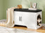 NYBOPAVIS Hidden Cat Litter Box Enclosure, Storage Bench with Removable Divider, Indoor Cat House with Removable PU Leather Seat
