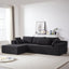 LLappuil Modular Sectional Sofa, 108" L-Shaped Sectional Sofa with Left Chaise, 30" Deep Seat Chenille Cloud Sofa Couch for Living Room Black