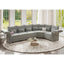 LLappuil Modular Sectional Sofa, 4 Seat Modular Sectional Sofa with Storage, 1 Corner Large Seat, Adjustable Armrest, 25.6" Deep Seat Chenille Corner Sofa Couch Gray