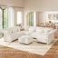 LLappuil Modular Sectional Sofa, Sectional Couch with Storage Seat, Oversized Corduroy Sofa Couch with Adjustable Arms Backs for Living Room Beige