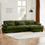 LLappuil 130" Sectional Sofa, Modular Sectional Couach with Movable Ottoman, Oversized Velvet Cloud Couch for Living Room