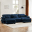 LLappuil 130" Sectional Sofa, Modular Sectional Couch with Double Movable Ottoman, Oversized Velvet Cloud Couch for Living Room
