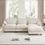 LLappuil 104" Sectional Sofa, L Shaped Modular Sectional Couch with Movable Ottoman, Cloud Chenille Sofa Couch for Living Room