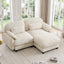 LLappuil 72" Loveseat Sofa, Modular Sectional Couch with Movable Ottoman, Cloud Chenille Sofa Couch for Living Room