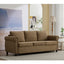 Lappuil 82" Pull Out Sofa Bed Queen Size, Mid-century 3 Seat Sofa with 3.35" Memory Foam Mattress, Convertible Sofa Bed with Rivet Handrail Armrest for Living Room Dark