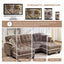 LLappuil 132" Sectional Sofa, Oversized Modular Sectional Couch with Double Movable Ottoman, Chenille Cloud Sofa Couch for Living Room