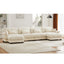 LLappuil 166" Sectional Sofa, Modular Sectional Couch with Double Movable Ottoman, Oversized Velvet Cloud Couch for Living Room