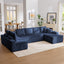 LLappuil 144" Sectional Sofa, Oversized Modular Sectional Couch with Chaise, Magazine Pockets, Removable Armrests, Cloud Boneless Corduroy Sofa Convertible Sofa Bed for Living Room