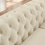 LLappuil Sectional Sofa, 111" Chesterfield Sofa with Curved Arm Button Tufted, Velvet Cloud Sofa Couch for Living Room Beige