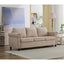 Lappuil 82" Pull Out Sofa Bed Queen Size, Mid-century 3 Seat Sofa with 3.35" Memory Foam Mattress, Convertible Sofa Bed with Rivet Handrail Armrest for Living Room Dark
