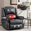 LLappuil Recliner Chair, 360° Swivel Massage Recliner Chair with Heat, Nursery Glider Rocker Manual Recliner Chair with Side Pockets for Living Room, Bedroom Gray