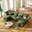 LLappuil Modular Sectional Sofa, Sectional Couch with Adjustable Arms Backs & Storage Seat, Oversized Corduroy Sofa Couch for Living Room Green