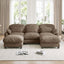 LLappuil 104" Sectional Sofa, L Shaped Modular Sectional Couch with Movable Ottoman, Cloud Chenille Sofa Couch for Living Room