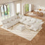 LLappuil Modular Sectional Sofa, Sectional Couch with Storage Seat, Oversized Corduroy Sofa Couch with Adjustable Arms Backs for Living Room Beige