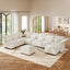 LLappuil Modular Sectional Sofa, Sectional Couch with Storage Seat, Oversized Corduroy Sofa Couch with Adjustable Arms Backs for Living Room Beige