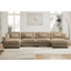 LLappuil 166" Sectional Sofa, Modular Sectional Couch with Double Movable Ottoman, Oversized Velvet Cloud Couch for Living Room