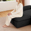 LLappuil Sectional Sofa, Cloud Sectional Couch with Movable Ottoman, 4 Seat Chenille Sofa Couch for Living Room Black