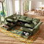 LLappuil Modular Sectional Sofa, Sectional Couch with Adjustable Arms Backs & Storage Seat, Oversized Corduroy Sofa Couch for Living Room Green