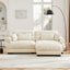 LLappuil 94" Loveseat Sofa, Modular Sectional Sofa with Movable Ottoman, Oversized Velvet Cloud Couch for Living Room