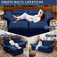 LLappuil Pull Out Sofa Bed Queen Size, Loveseat Sofa Convertible Sleeper Sofa Bed, Velvet Sofa Couch with Adjustbale Armrest, USB Charging Port for Living Room Blue
